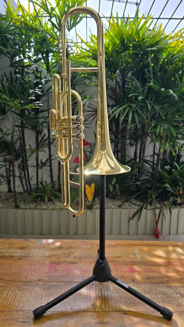 Trombone De Pisto Curto Kings Technology Usa Laqueado em Dó (Novo) - Image 2