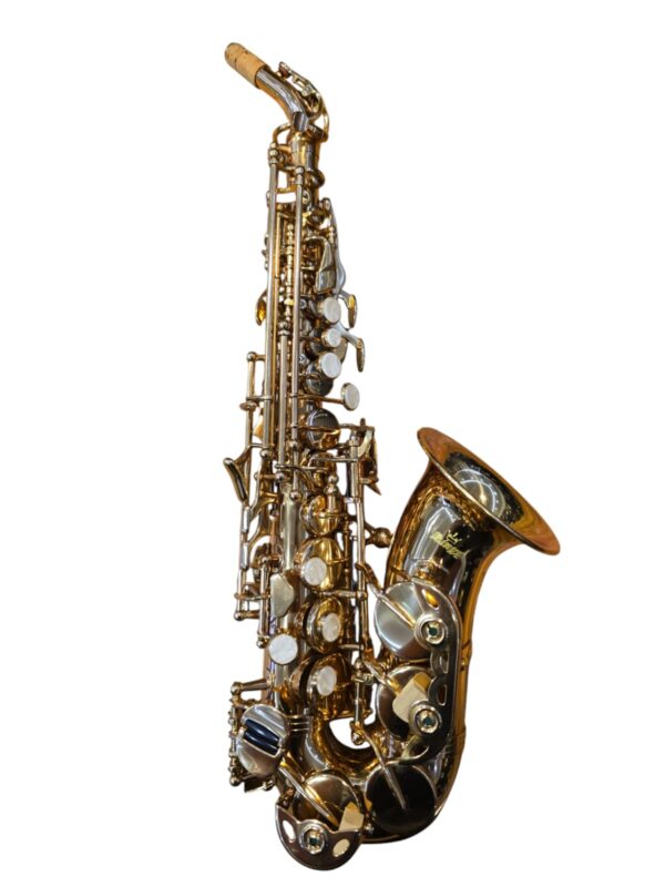 Sax Soprano Curvo Kings Technology USA Laqueado Sib (Semi-novo)