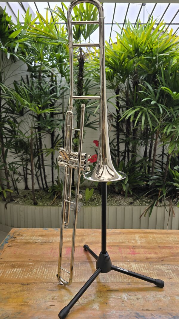 Trombone Eagle de Pisto Longo Niquelado Sib (Usado) - Image 2