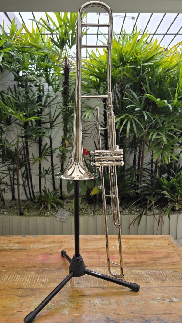 Trombone Eagle de Pisto Longo Niquelado Sib (Usado) - Image 3