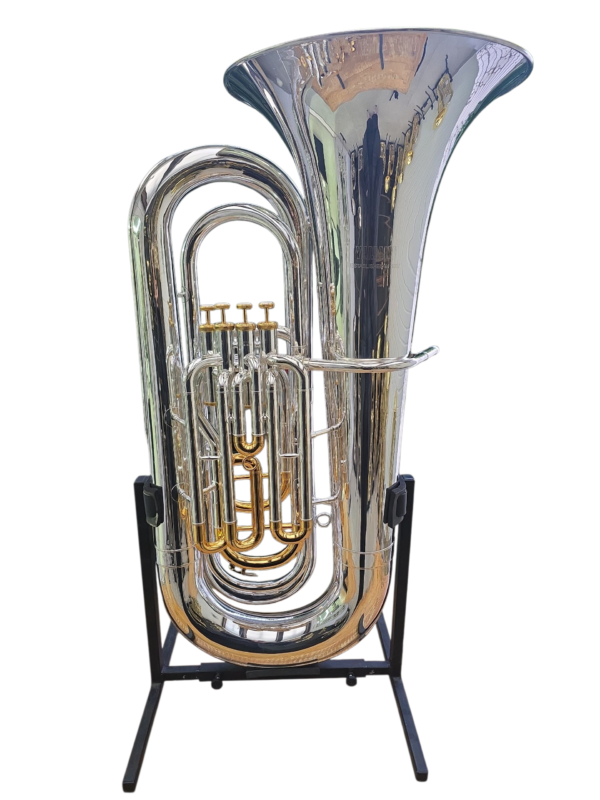 Tuba Yamaha YBB-321 II Prata com Ouro Sib (Usada)