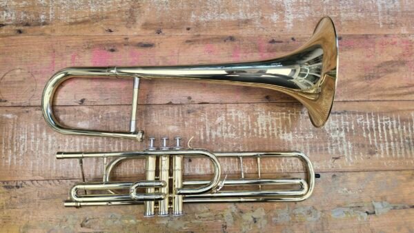 Trombone De Pisto Curto Kings Technology Usa Laqueado em Dó (Novo) - Imagem 3