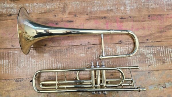 Trombone De Pisto Curto Kings Technology Usa Laqueado em Dó (Novo) - Imagem 4