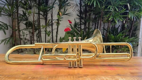 Trombone De Pisto Curto Kings Technology Usa Laqueado em Dó (Novo) - Imagem 2