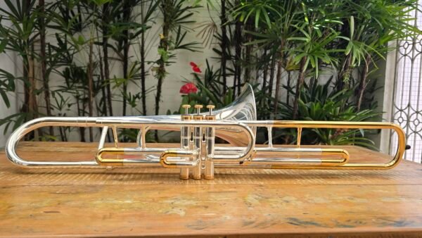 Trombone de Pisto Curto Kings Technology Prata com Ouro Sib (Novo) - Imagem 2