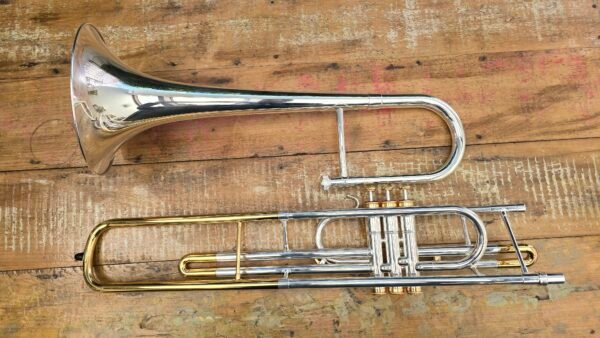 Trombone de Pisto Curto Kings Technology Prata com Ouro Sib (Novo) - Imagem 4