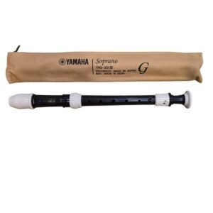Flauta Doce Soprano Germanica Yamaha YRS-301 III Marrom com Marfim