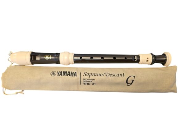 Flauta Doce Soprano Germanica Yamaha YRS-31 Marrom com Marfim