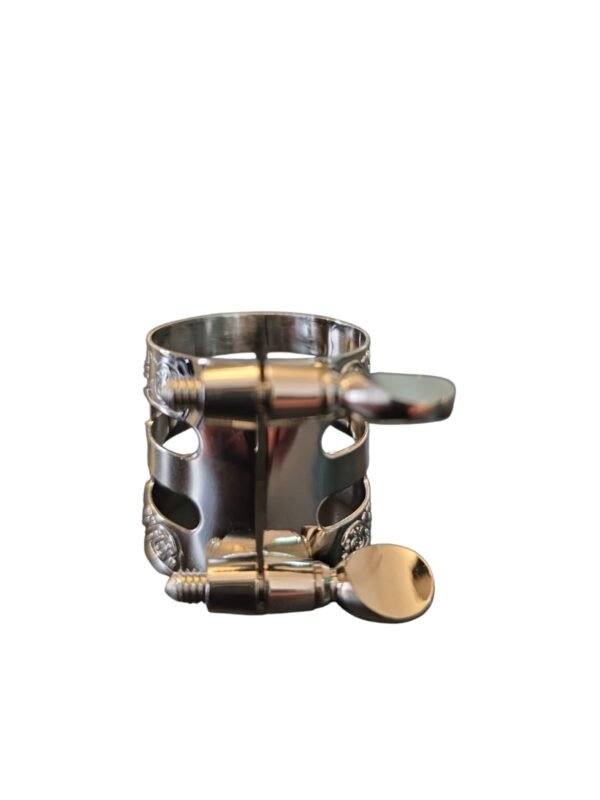 Abraçadeira Para Sax Alto Niquelada de Metal - Imagem 2