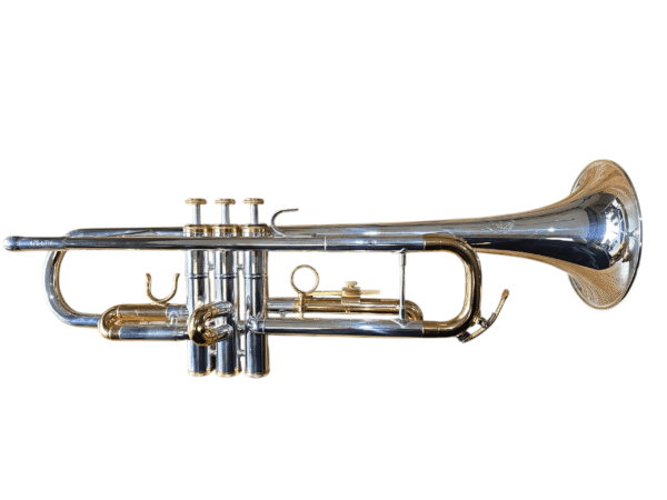 Trompete E.N.Winston Boston 475 LTH Prata com Detalhes em ouro Sib (usado)
