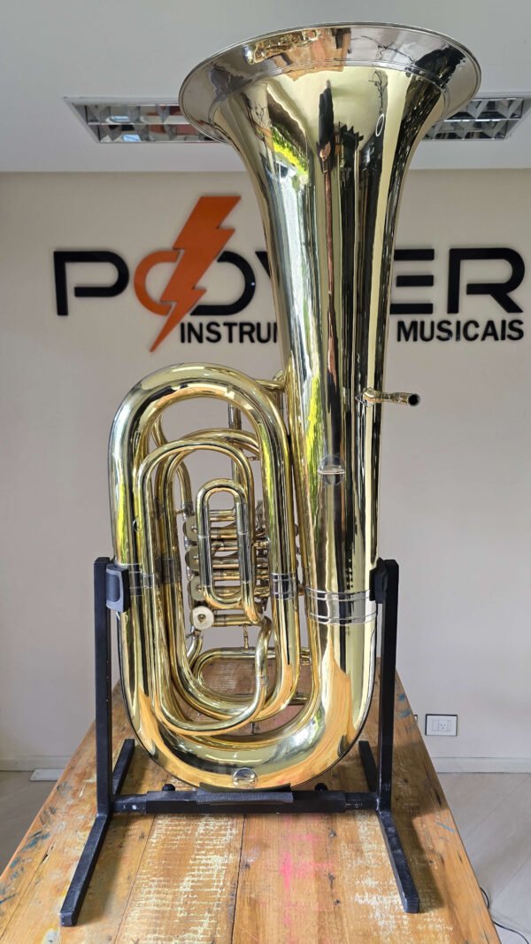 Tuba W. Meinl Weston Advision of Getzen 5/4 4 Rotores Laqueada Sib (Usada) - Imagem 3