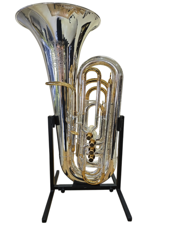 Tuba Weingrill W-TU3 3/4 4 Pistos Prata com Ouro Sib (Semi-Nova)