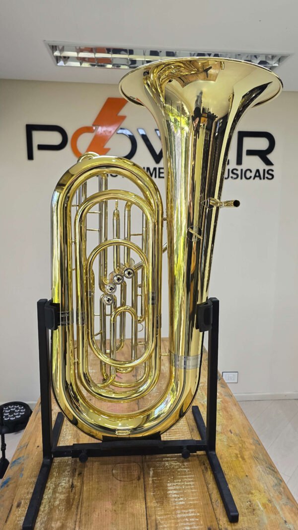 Tuba Kings technology usa 4/4 4 pistos frontal laqueada Sib (nova) - Imagem 3