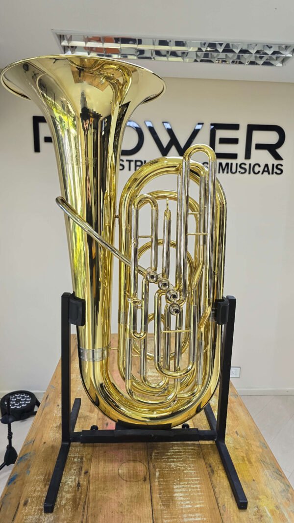 Tuba Kings technology usa 4/4 4 pistos frontal laqueada Sib (nova) - Imagem 2