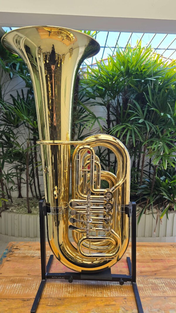 Tuba Harmonics HBB-200L 4/4 4 Rotores Laqueada Sib (semi-novo) - Imagem 2