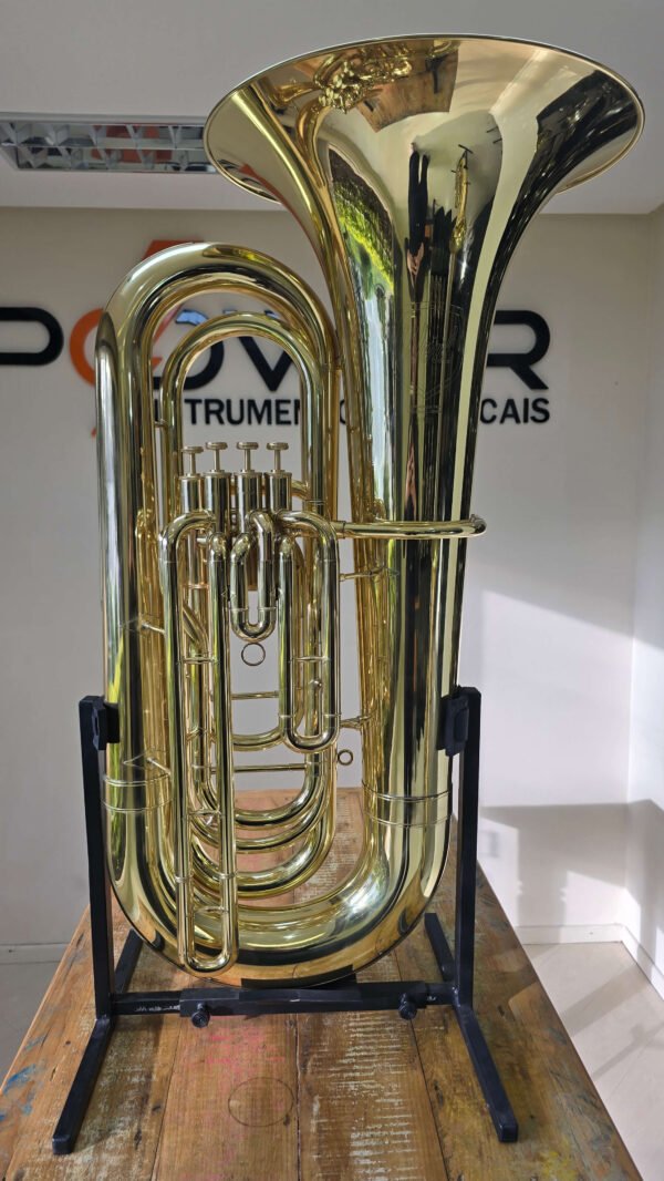 Tuba Weril J981 4/4 4 Pistos Laqueada Sib (Usada) - Imagem 2